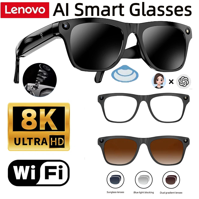 Smart Glasses Lens - 레노버 32G 메모리 800W 4K 카메라