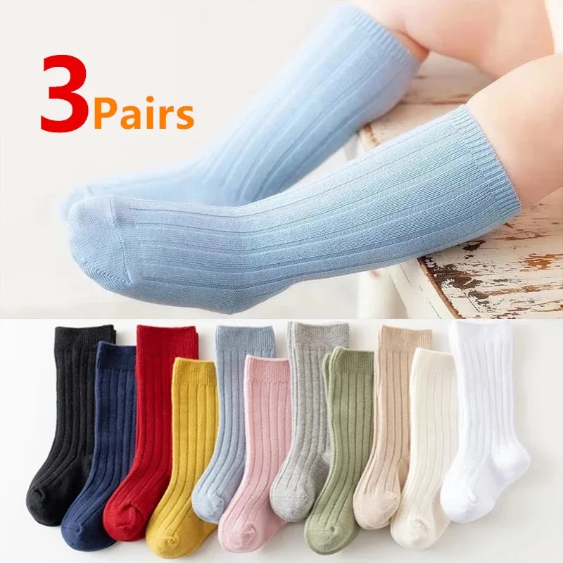 Baby Sock Oximeter - 3 짝/몫 아기 무릎 높은 양말