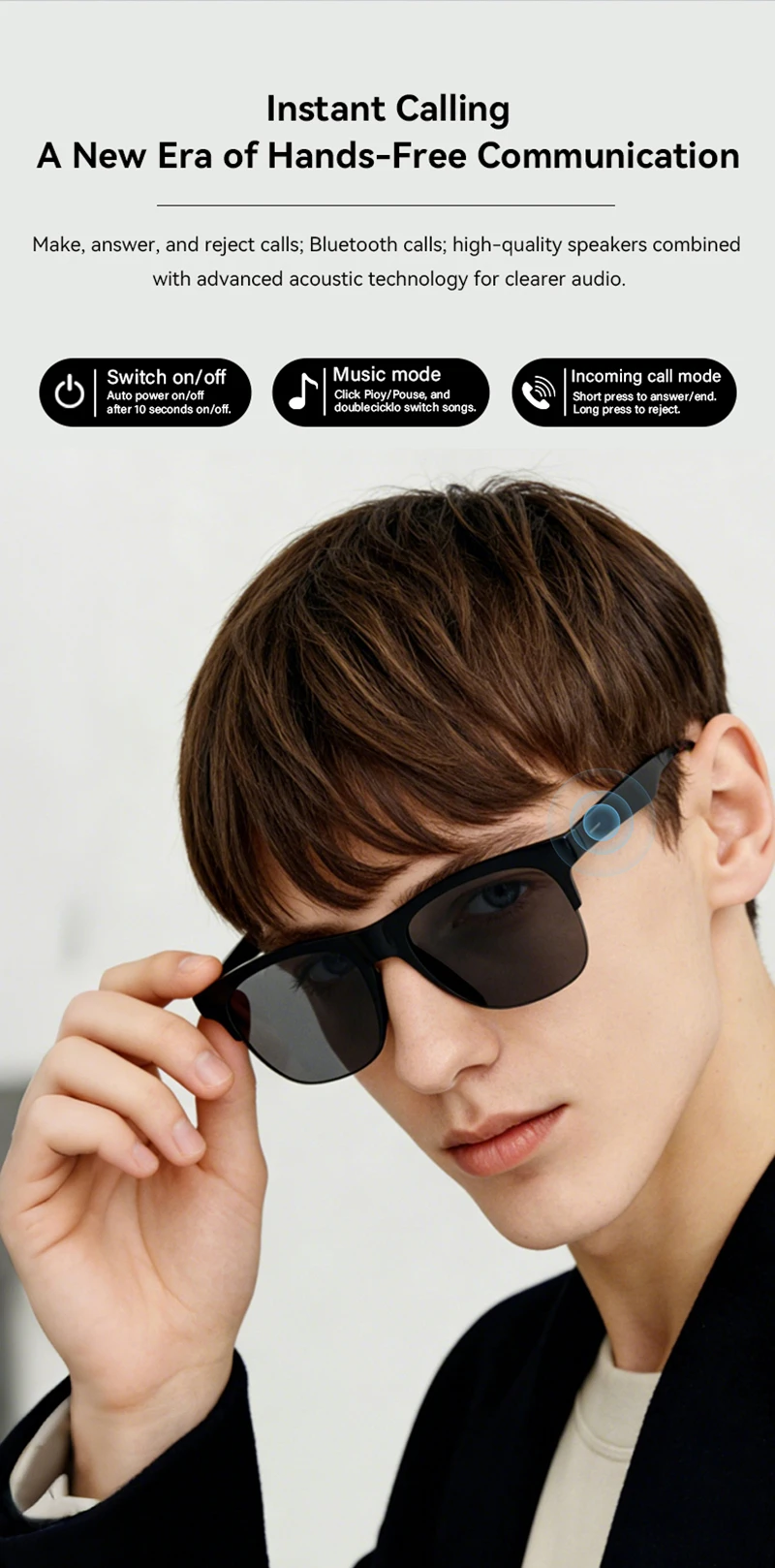 레노버 스마트 안경 음성 어시스턴트 음악 터치 컨트롤  - Smart Glasses Lens 리뷰 및 가격
