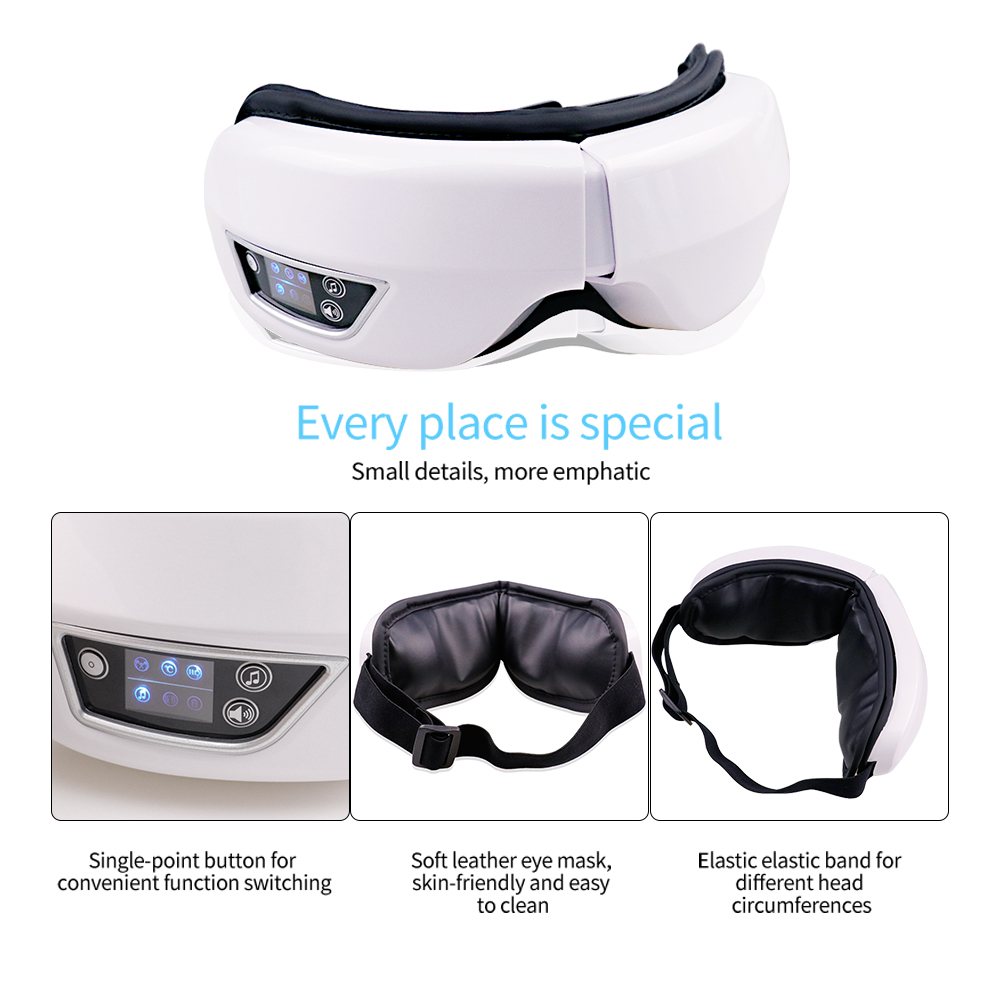 전기 눈 마사지기 블루투스 음악 공기압 진동 마사지 휴 - Light Therapy Glasses 리뷰 및 가격