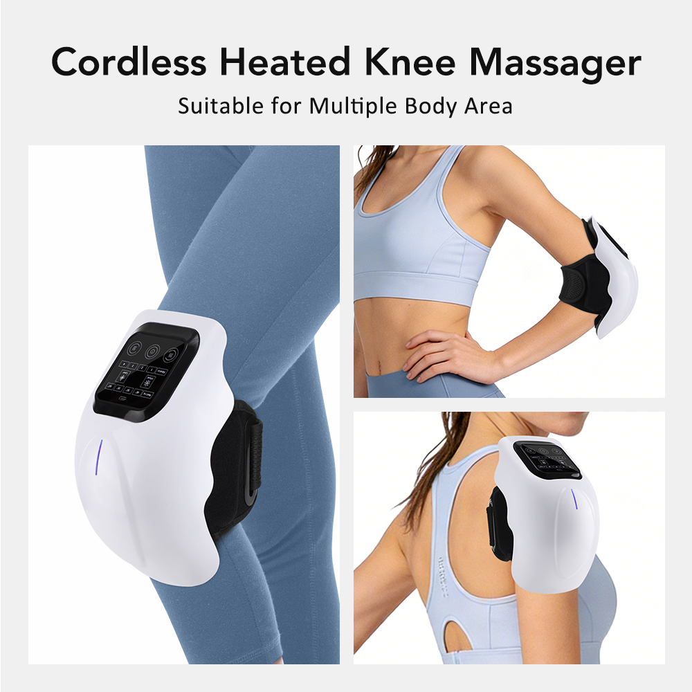 4단계 열 및 진동 기능이 있는 적외선 무릎 마사지기, - Smart Knee Wrap 리뷰 및 가격