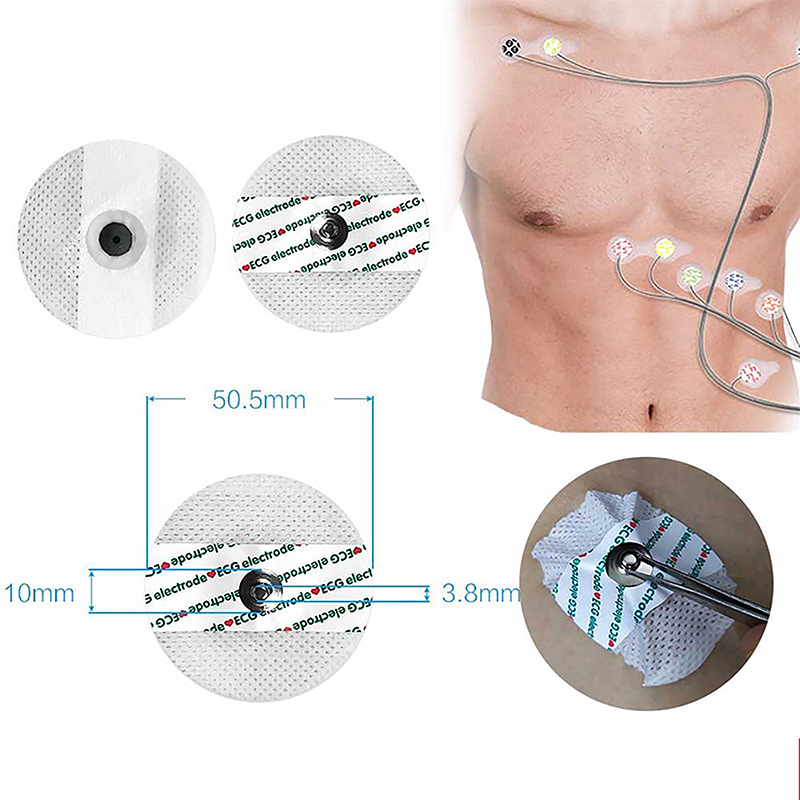 50 개/가방 전극 패치 의료 일회용 ECG EKG 액 - Ecg Patch Monitor 리뷰 및 가격