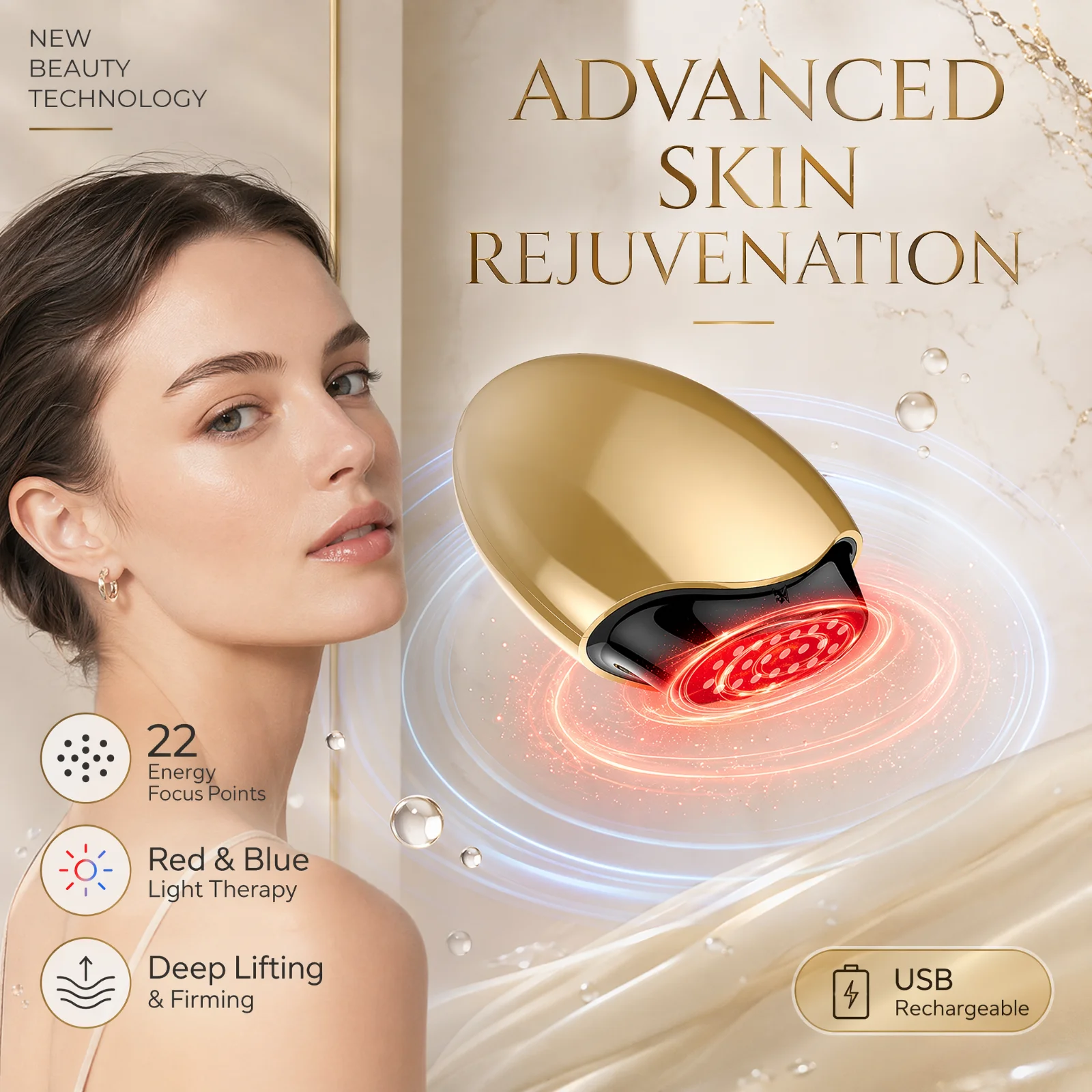 콜라겐 뷰티 디바이스 페이셜 마사지기 LED 라이트 테 - Galvanic Skin Sensor 리뷰 및 가격
