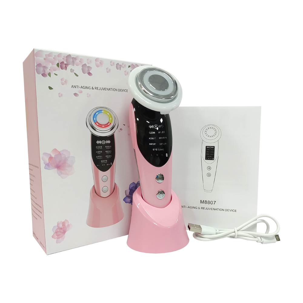 얼굴 메조테라피 전기 천공 RF 무선 주파수 LED 광 - Galvanic Skin Sensor 리뷰 및 가격