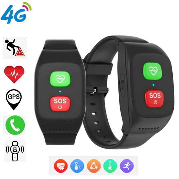 낙상 감지 4G 노인용 스마트워치 GPS 추적 SOS  - Fall Detection Watch 리뷰 및 가격