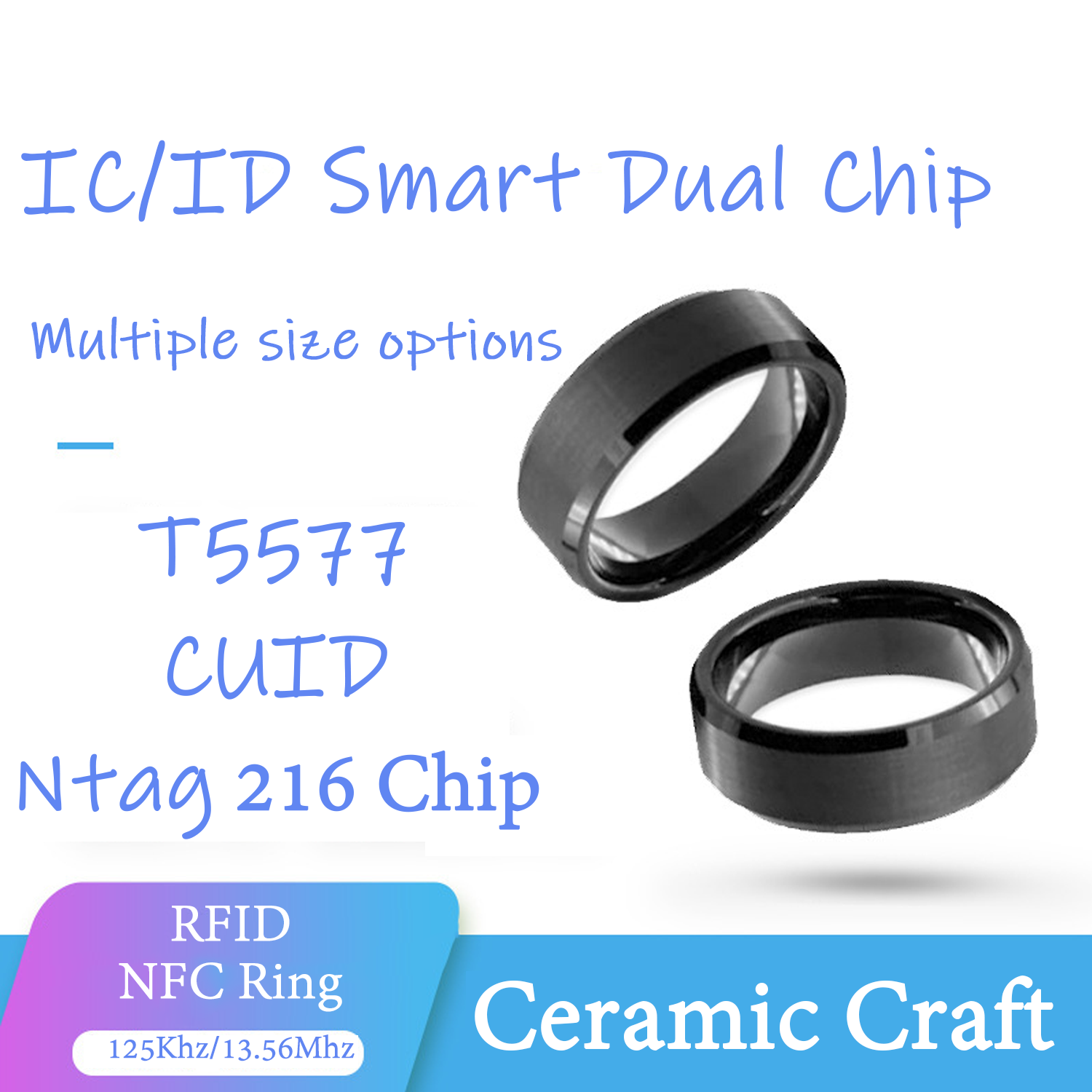CUID T5577 듀얼 칩 복제 링 NFC 1K S5 - Smart Ring Nfc Pay 리뷰 및 가격