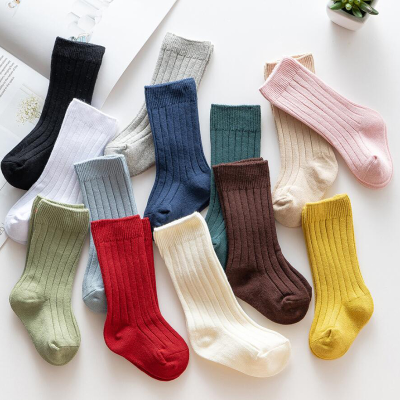 13 색 소년과 소녀면 양말 캐주얼 늑골이있는 무릎 높 - Baby Sock Oximeter 리뷰 및 가격