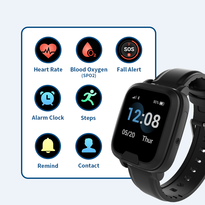 4G GPS 추적 팔찌 심박수 건강 모니터 낙상 감지  - Fall Detection Watch 리뷰 및 가격