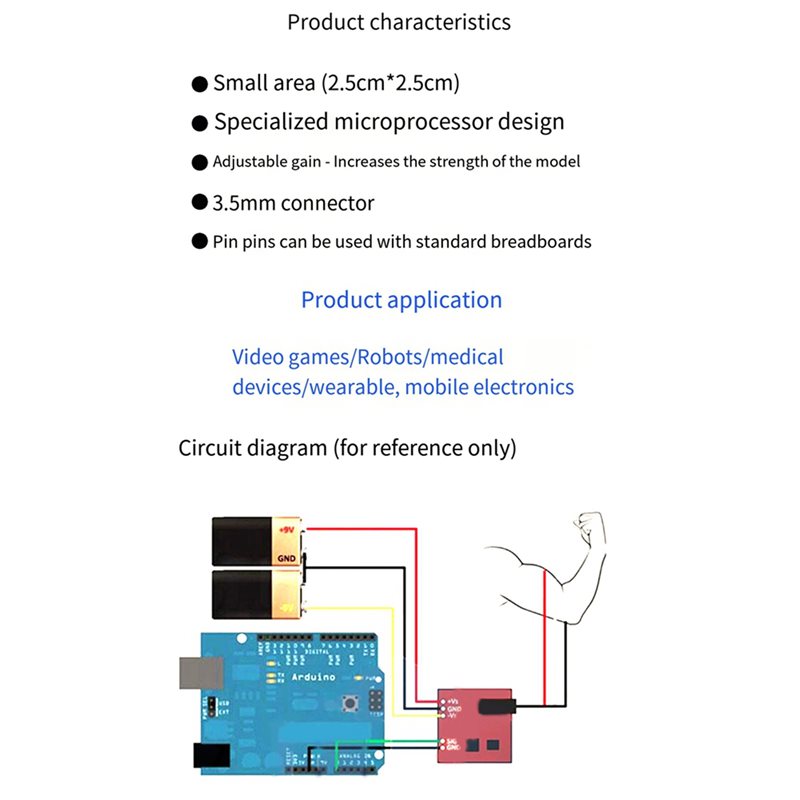 B50B-3X 근육 전기 센서 모듈 Arduino 전자 - Muscle Sensor Emg 리뷰 및 가격